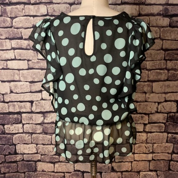 Sharagano NWT Sheer Blouse Size M - Picture 7 of 10